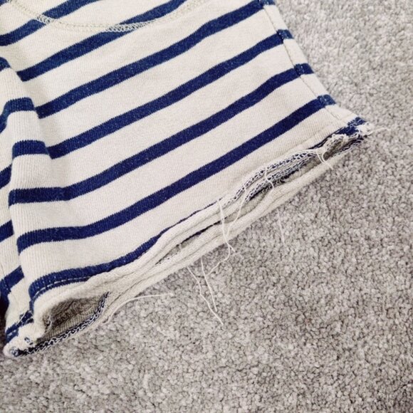 Zara Boy's Cotton Terry Striped Shorts in Tan Blue Size 7 Years Old - Picture 5 of 8